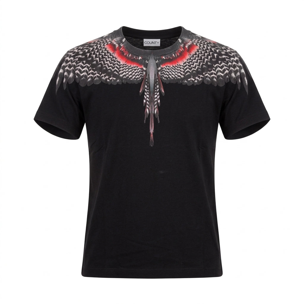 MARCELO BURLON T-SHIRT featuring feather graphic available at Lestyle Boutique Melbourne