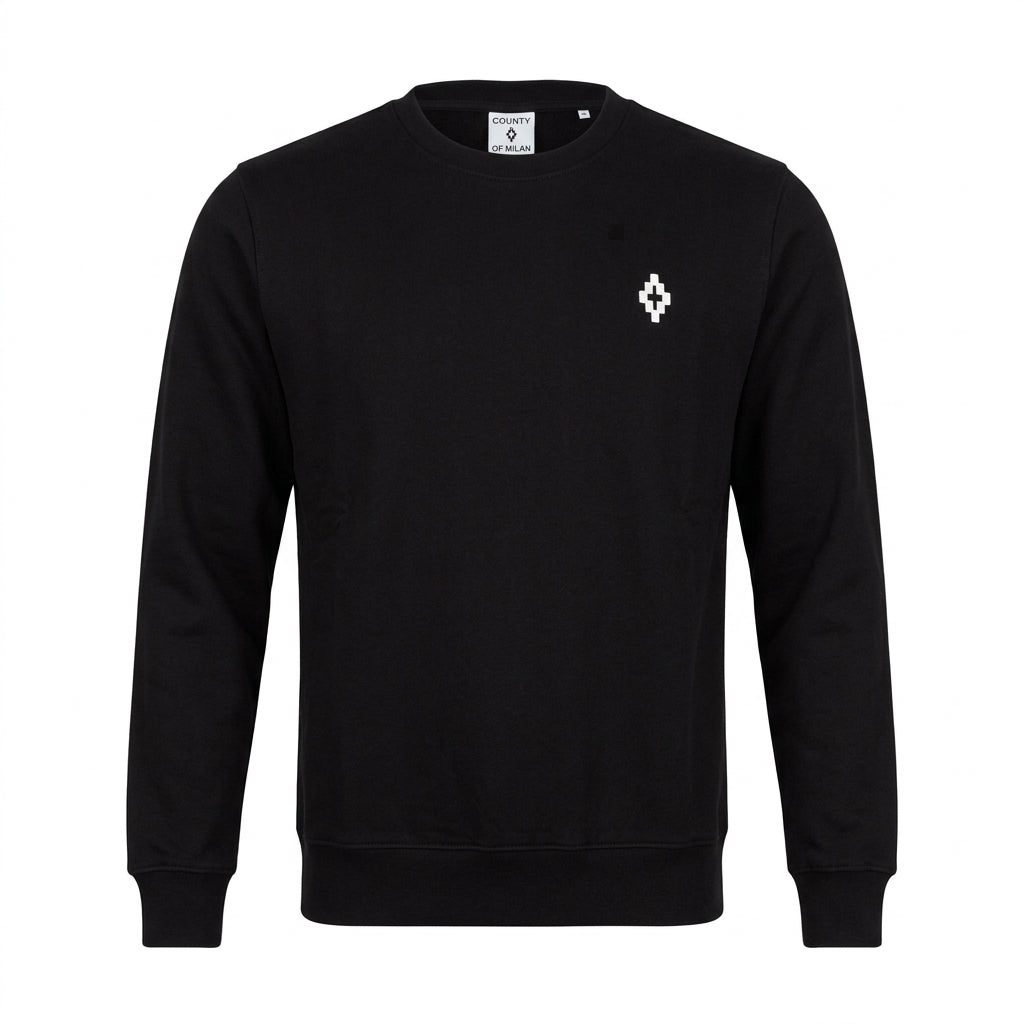MARCELO BURLON sweatshirt featuring small cross logo available at Lestyle Boutique Melbourne