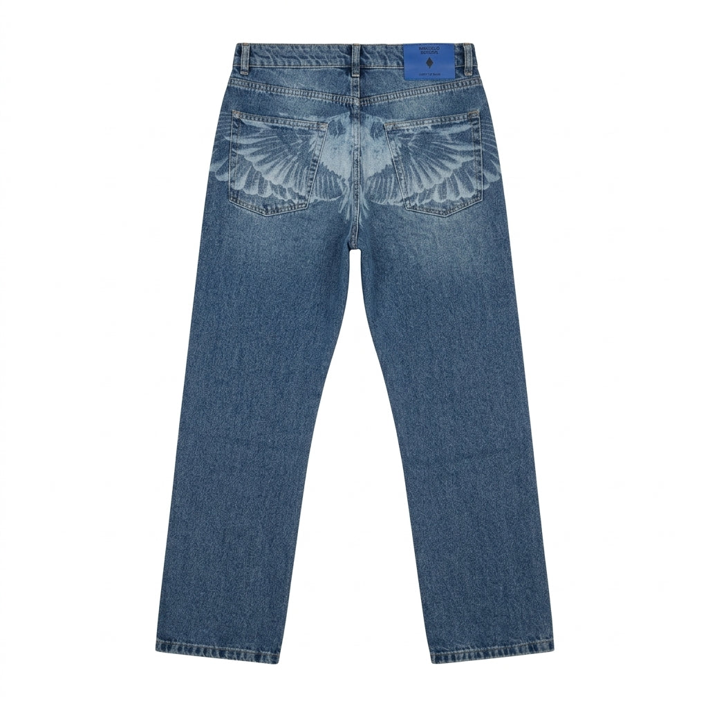 MARCELO BURLON jeans featuring distressed detailing available at Lestyle Boutique Melbourne