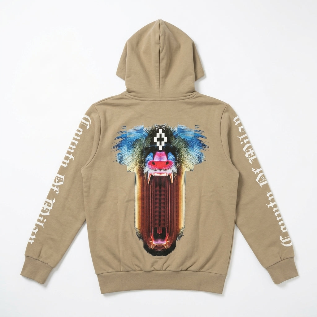 MARCELO BURLON hoodie featuring graphic cross sleeve detailing available at Lestyle Boutique Melbourne