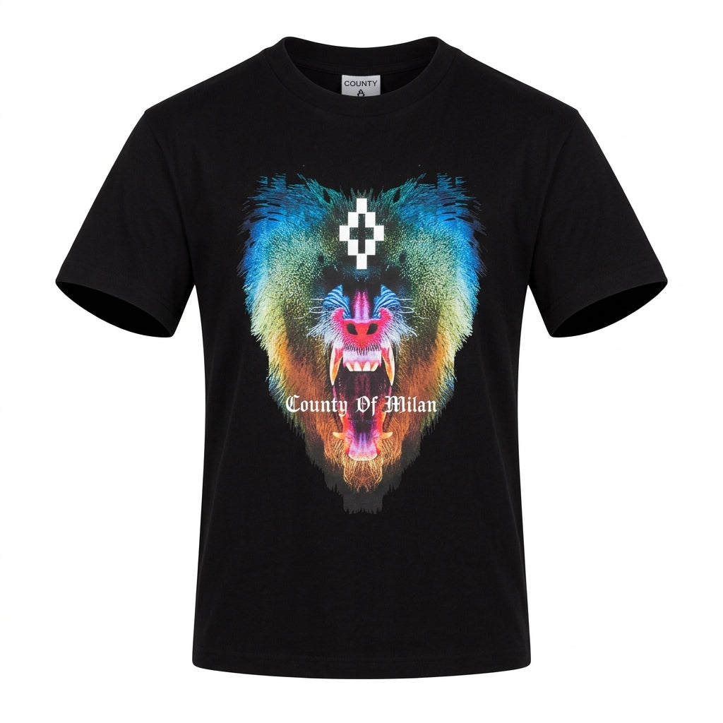 MARCELO BURLON T-shirt featuring graphic lion cross available at Lestyle Boutique Melbourne