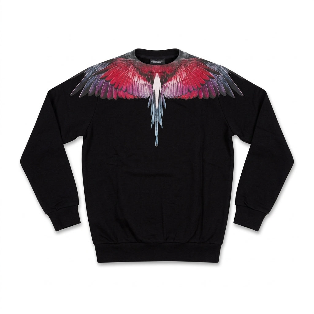 MARCELO BURLON sweatshirt featuring wing graphic available at Lestyle Boutique Melbourne