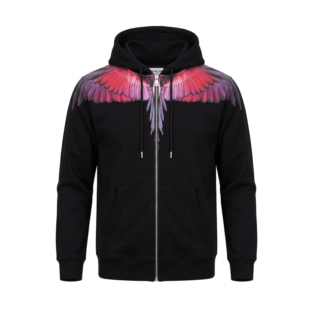 MARCELO BURLON hoodie featuring colorful wing print available at Lestyle Boutique Melbourne