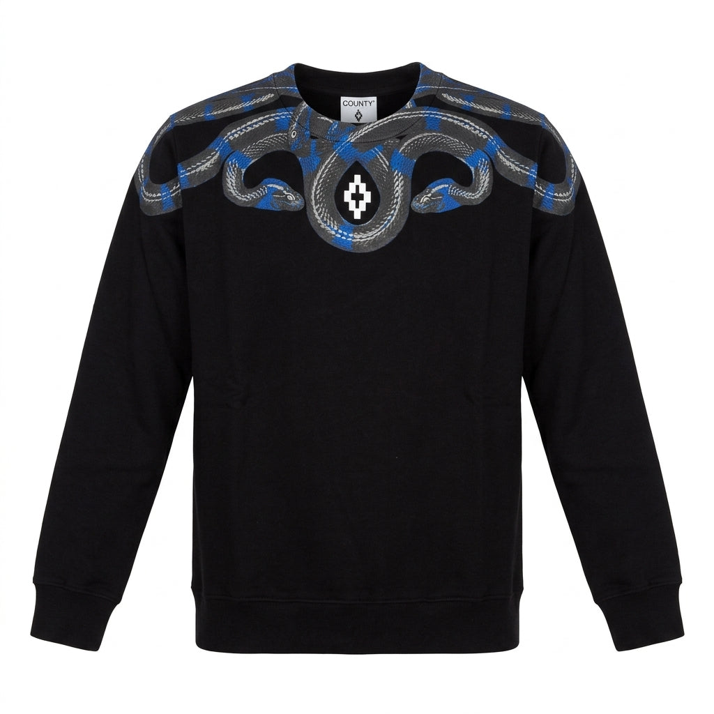 MARCELO BURLON sweatshirt featuring graphic snake embroidery available at Lestyle Boutique Melbourne