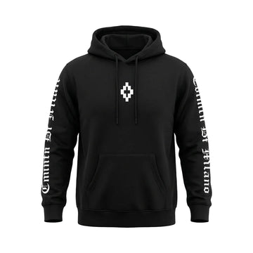 MARCELO BURLON hoodie featuring cross graphic sleeves available at Lestyle Boutique Melbourne