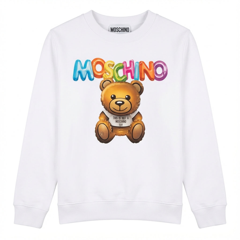 Moschino sweatshirt with teddy bear graphic available at Lestyle Boutique Melbourne