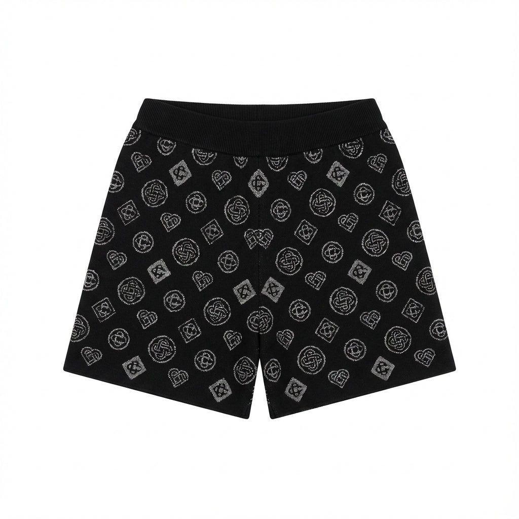 Casablanca shorts featuring a logo pattern available at Lestyle Boutique Melbourne