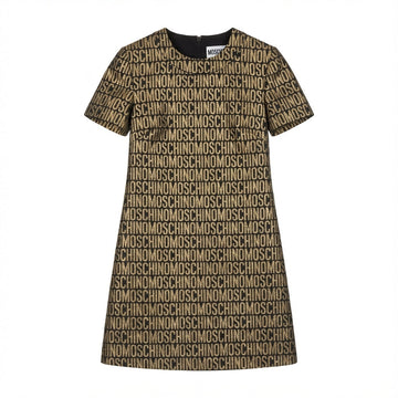 Moschino Dress featuring bold logo print available at Lestyle Boutique Melbourne