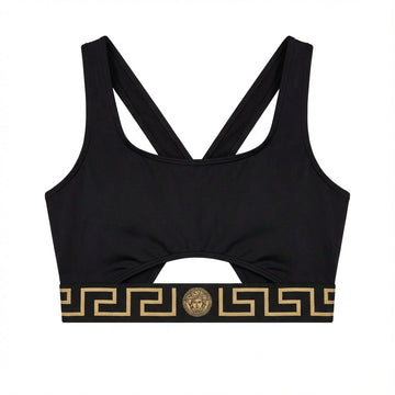 Versace top featuring a distinctive waist belt available at Lestyle Boutique Melbourne