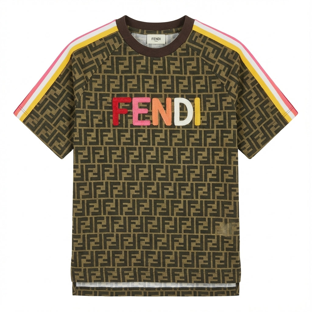 Fendi T-shirt featuring Fendi logo available at Lestyle Boutique Melbourne