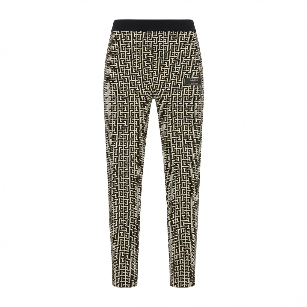 Balmain leggings featuring a geometric pattern available at Lestyle Boutique Melbourne