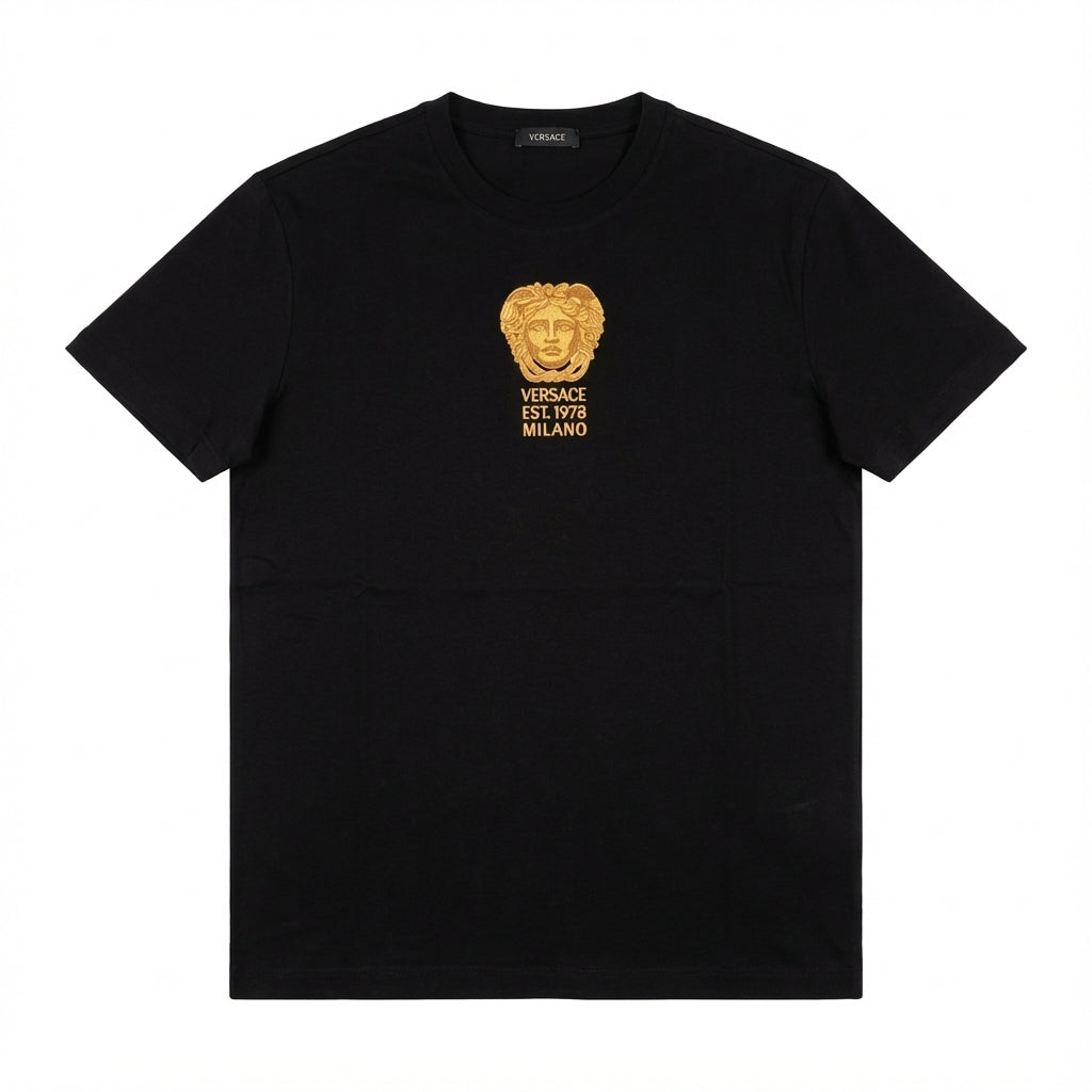 Versace men's T-shirt featuring Medusa head logo available at Lestyle Boutique Melbourne