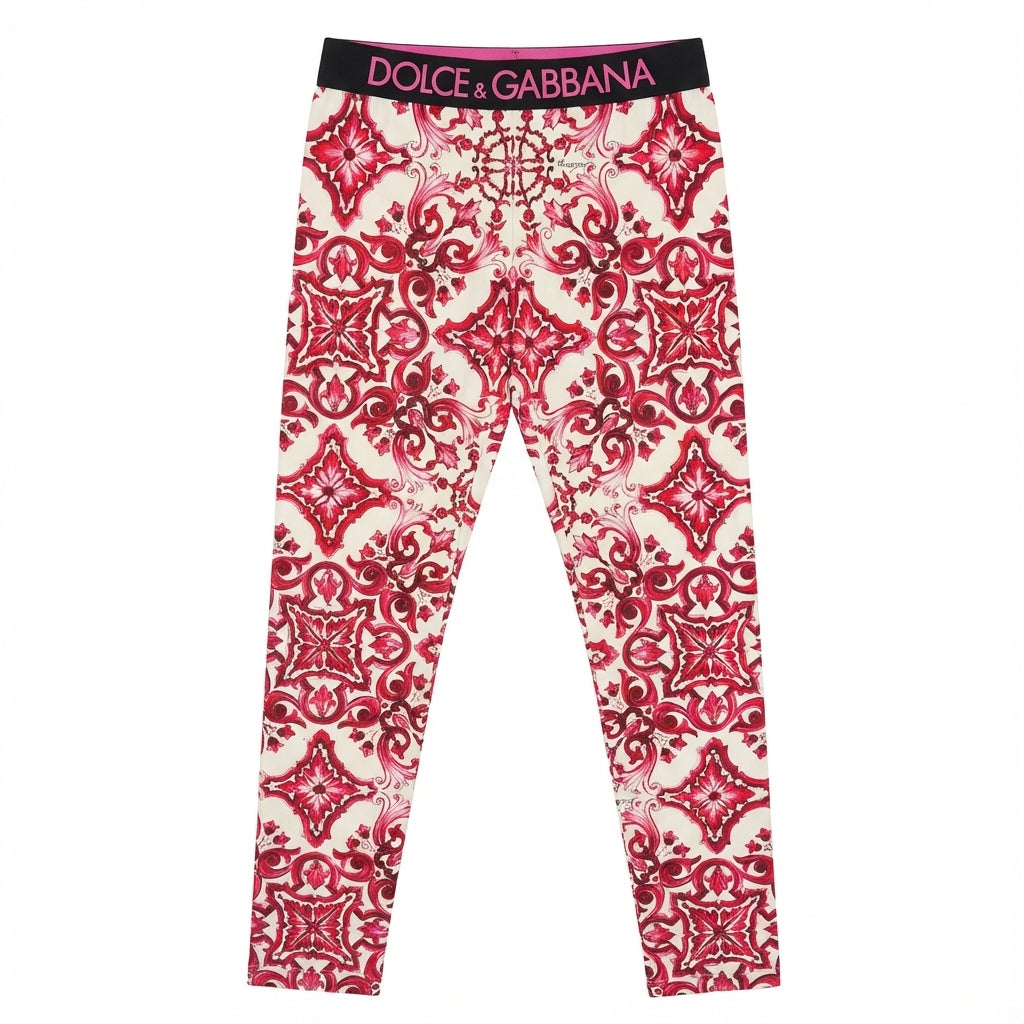 Dolce & Gabbana leggings featuring a bold floral pattern available at Lestyle Boutique Melbourne