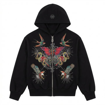 Philipp Plein kids hoodie featuring embroidered eagle and ornate design available at Lestyle Boutique Melbourne