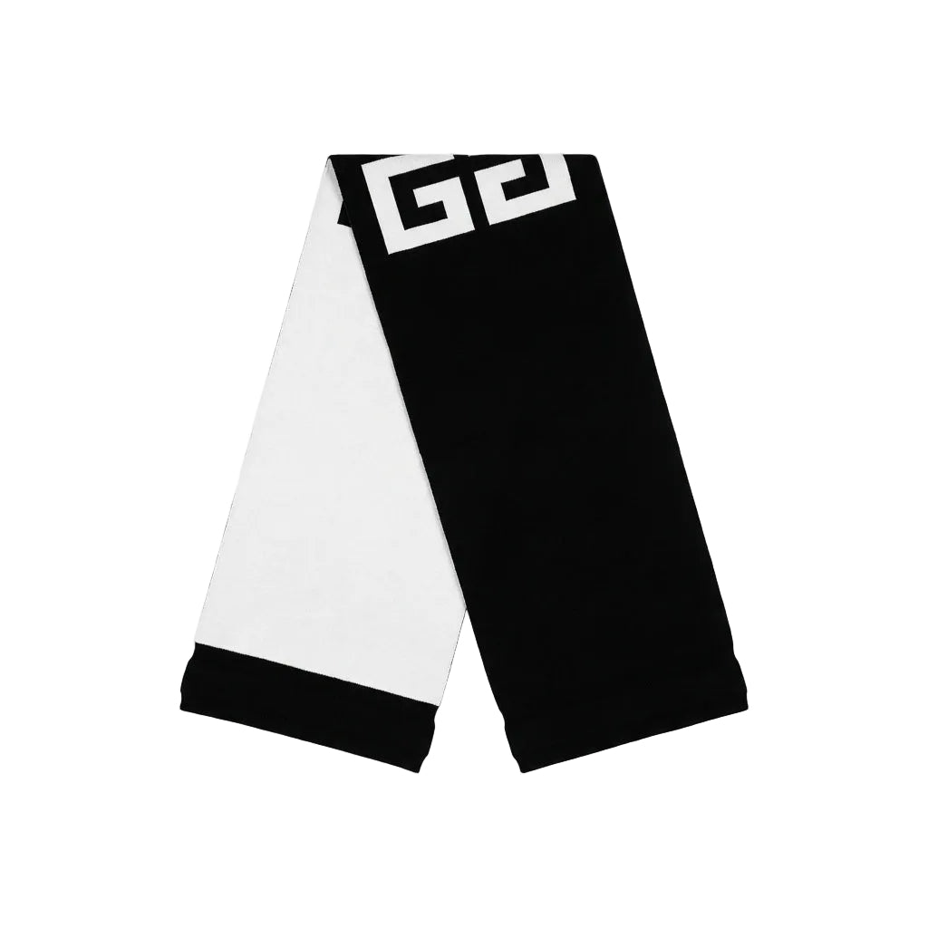 Givenchy scarf featuring black and white color block design available at Lestyle Boutique Melbourne
