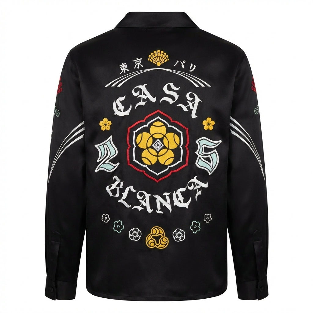 Casablanca shirt featuring Japanese characters and symbols available at Lestyle Boutique Melbourne