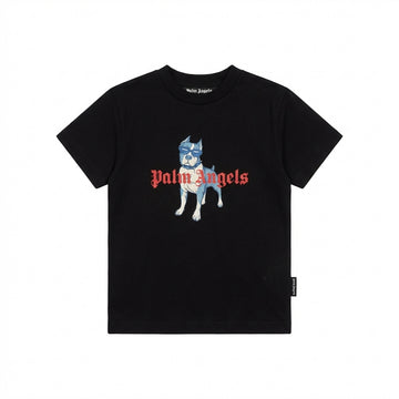 Palm Angels kids T-shirt featuring dog graphic available at Lestyle Boutique Melbourne