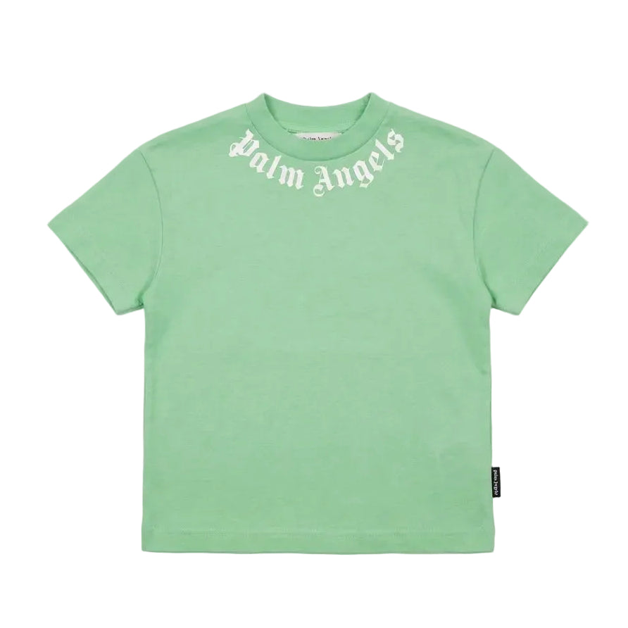 Palm Angels kids T-shirt featuring neck logo available at Lestyle Boutique Melbourne