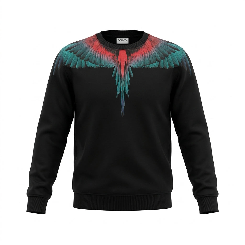 Marcelo Burlon sweatshirt featuring colorful feather design available at Lestyle Boutique Melbourne