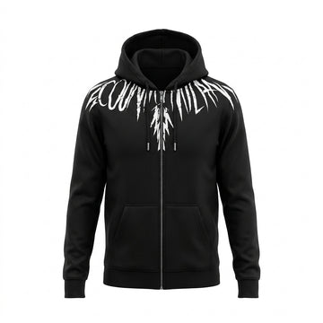Marcelo Burlon zip hoodie featuring bold graphic text available at Lestyle Boutique Melbourne