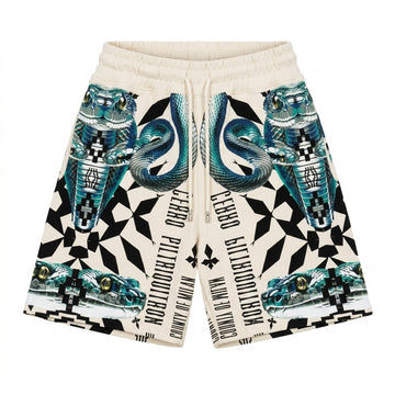 Marcelo Burlon sweatshorts featuring bold graphic print available at Lestyle Boutique Melbourne