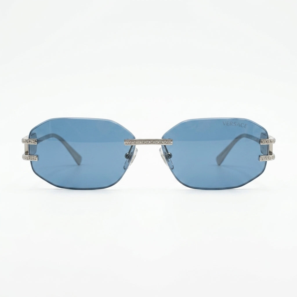 Versace sunglasses featuring blue and silver lenses available at Lestyle Boutique Melbourne