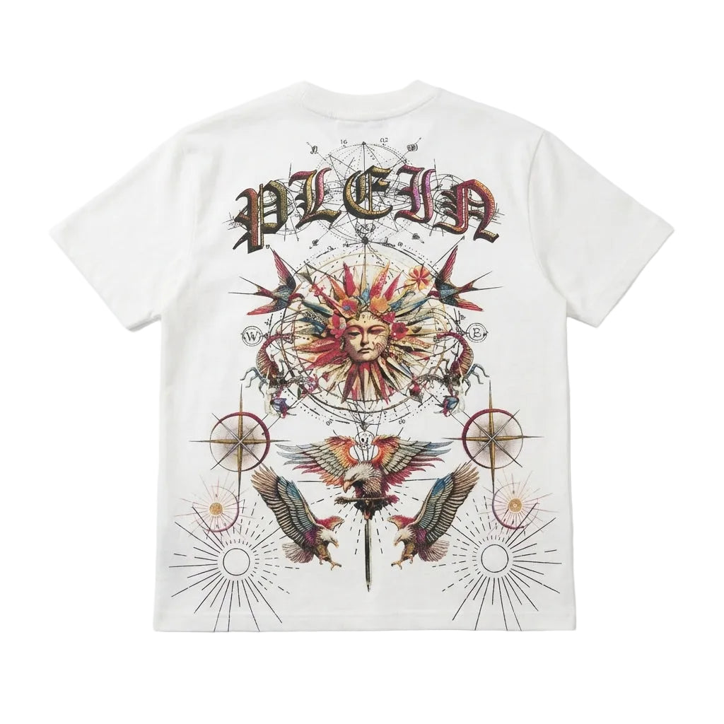 Philipp Plein junior girl t-shirt featuring artistic bird and snake design available at Lestyle Boutique Melbourne