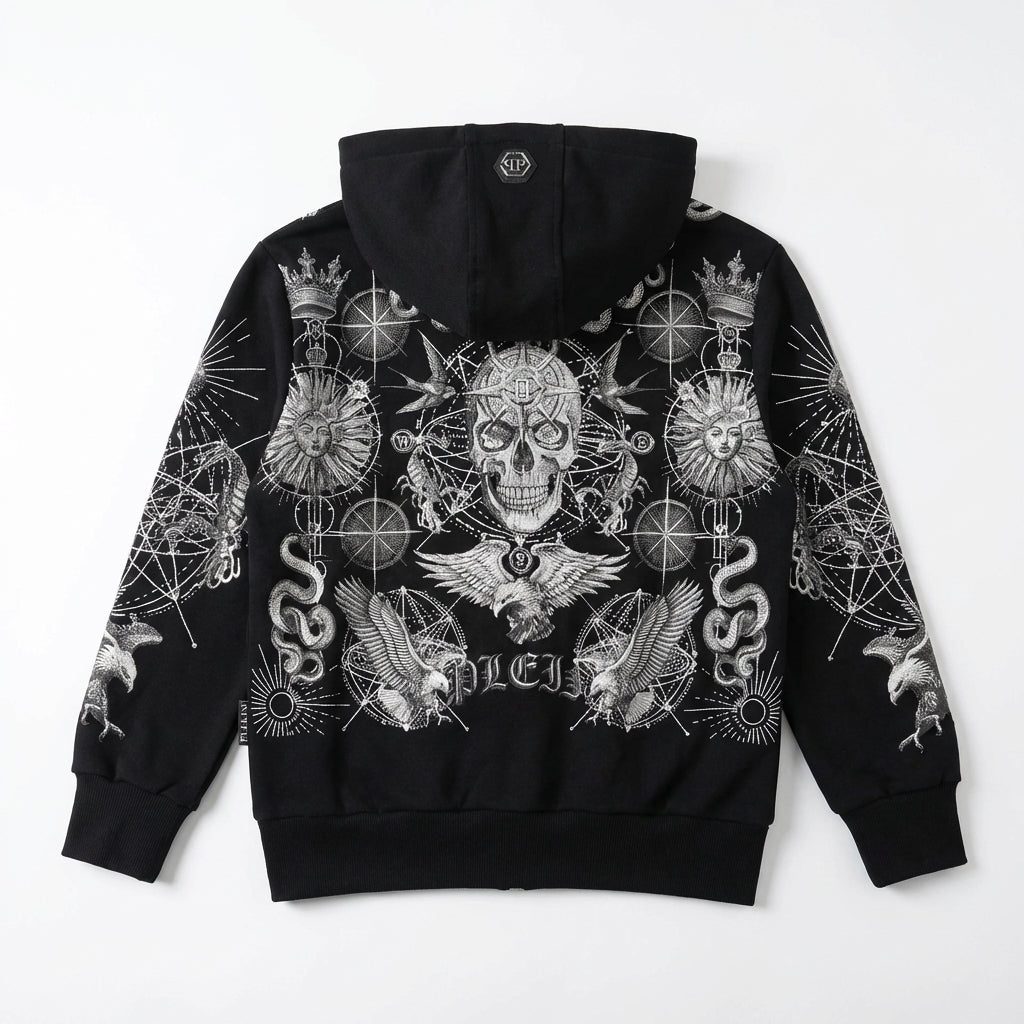 Philipp Plein Junior hoodie featuring intricate angel and snake embroidery available at Lestyle Boutique Melbourne