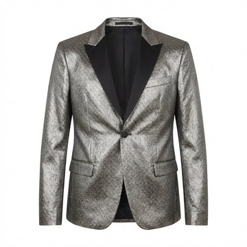 Versace collection suit blazer featuring a sophisticated metallic finish available at Lestyle Boutique Melbourne