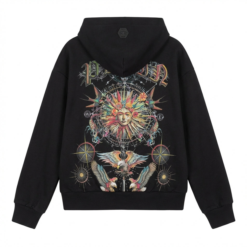 Philipp Plein kids hoodie featuring embroidered eagle and ornate design available at Lestyle Boutique Melbourne