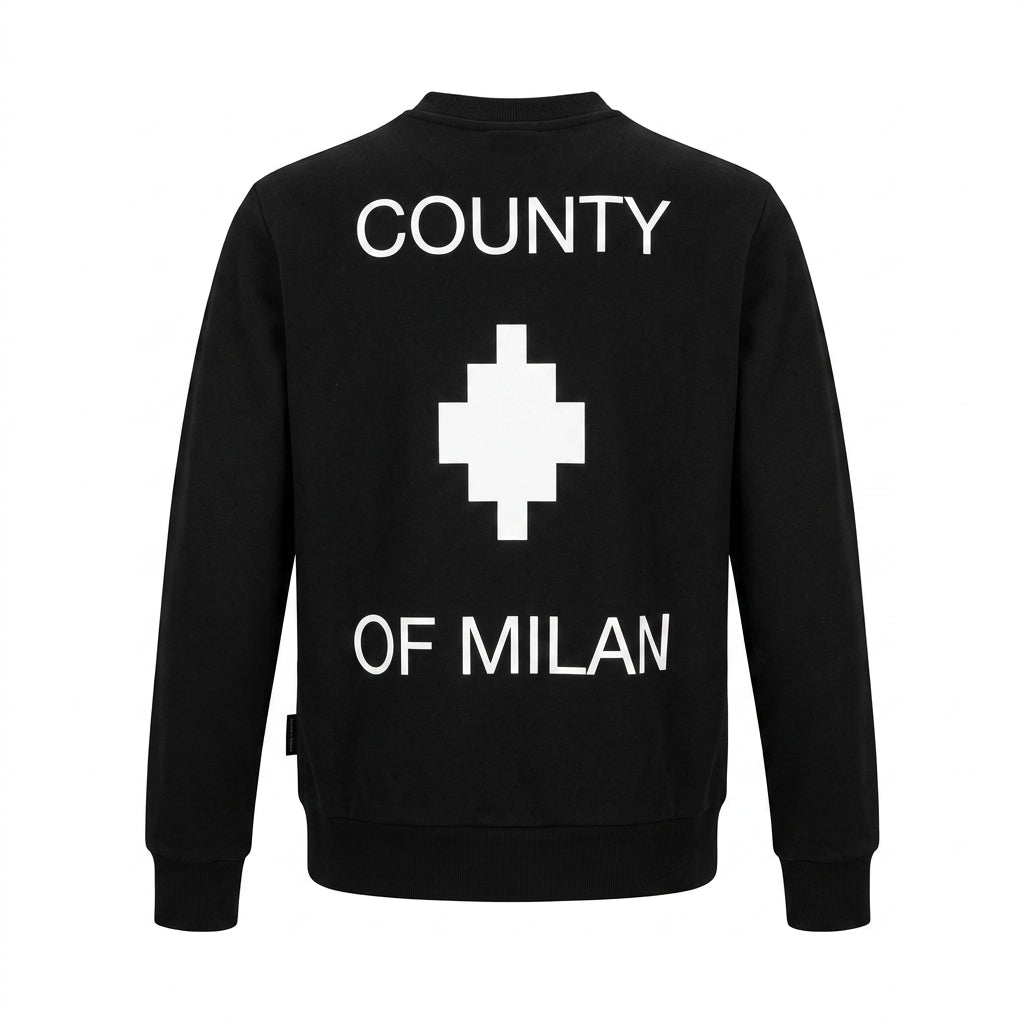 Marcelo Burlon sweatshirt featuring a pixelated cross logo available at Lestyle Boutique Melbourne