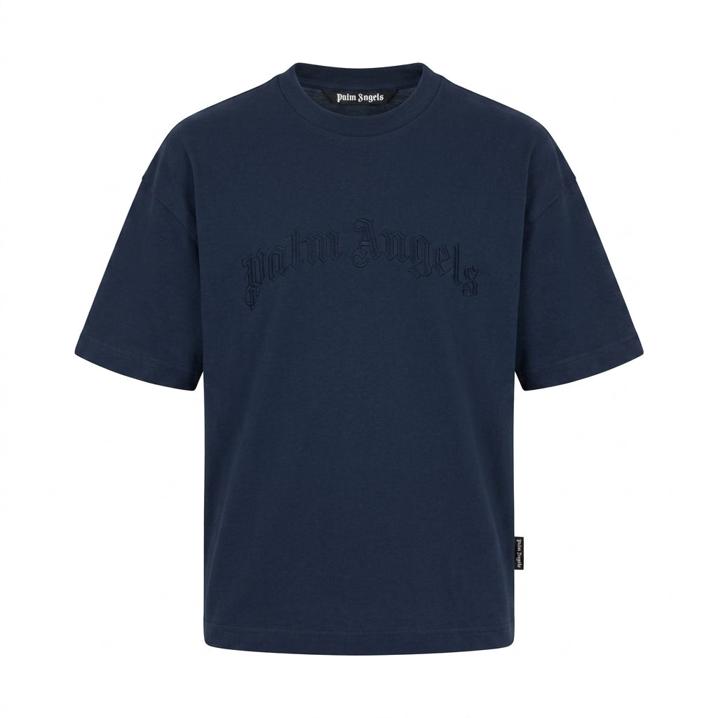 Palm Angels T-shirt featuring embossed logo available at Lestyle Boutique Melbourne