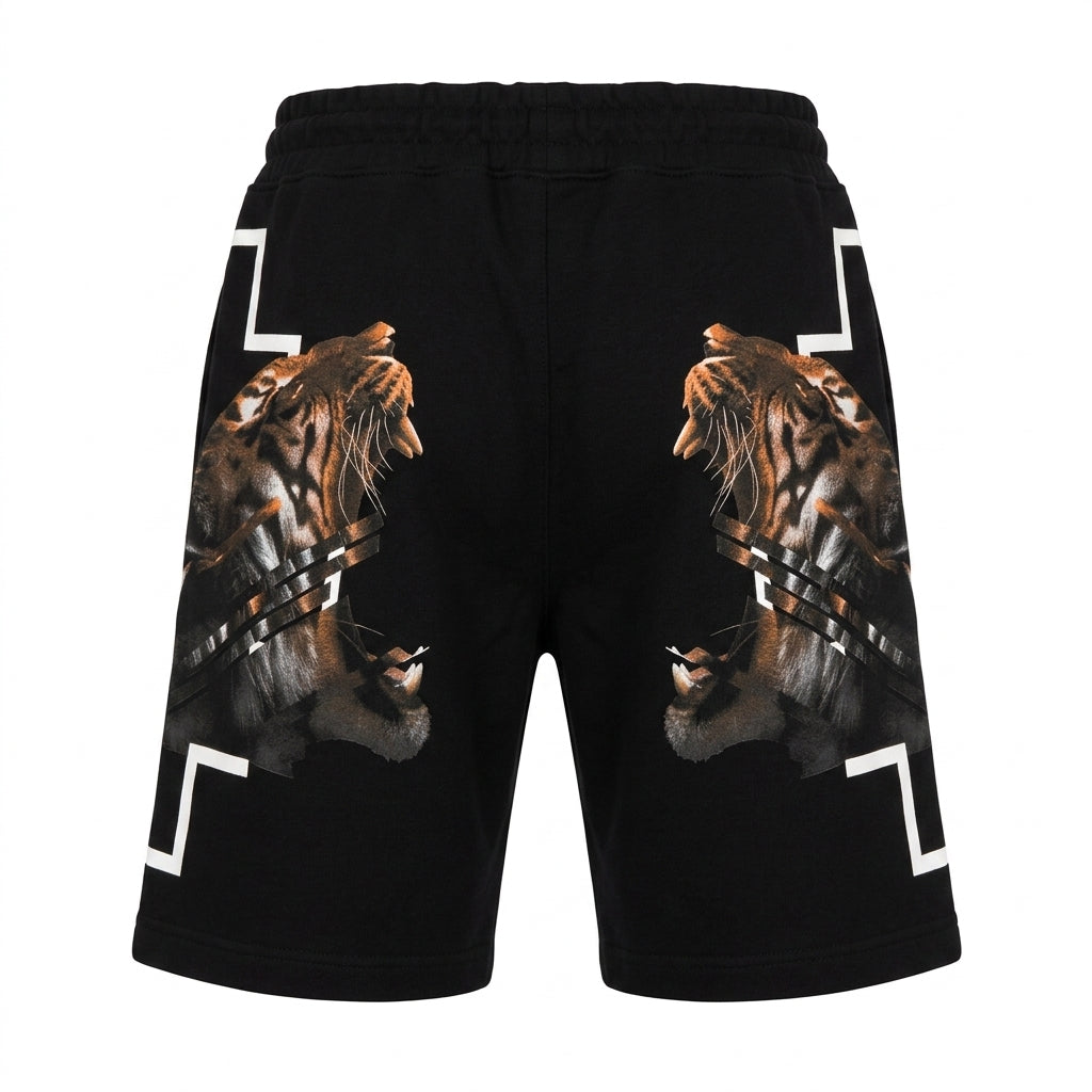 Marcelo Burlon sweatshorts featuring tiger graphic available at Lestyle Boutique Melbourne