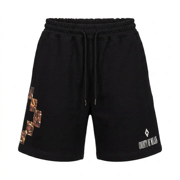 Marcelo Burlon sweatshorts featuring unique patch design available at Lestyle Boutique Melbourne