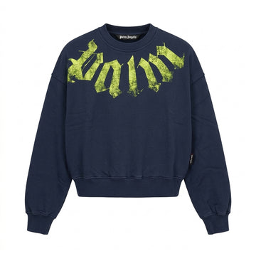 Palm Angels sweatshirt featuring bold green text, available at Lestyle Boutique Melbourne