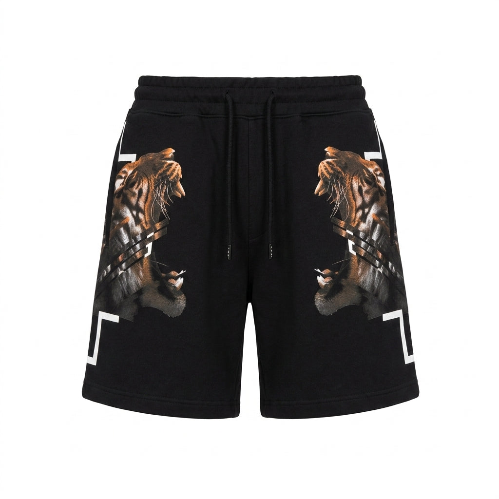 Marcelo Burlon sweatshorts featuring tiger graphic available at Lestyle Boutique Melbourne