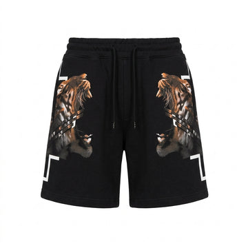 Marcelo Burlon sweatshorts featuring tiger graphic available at Lestyle Boutique Melbourne