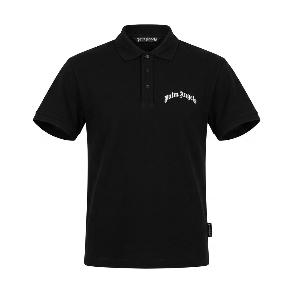 Palm Angels polo shirt featuring classic collar available at Lestyle Boutique Melbourne