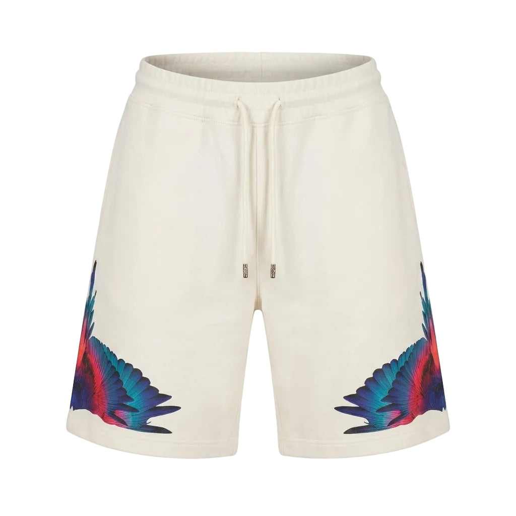 Marcelo Burlon sweatshorts featuring wing design available at Lestyle Boutique Melbourne