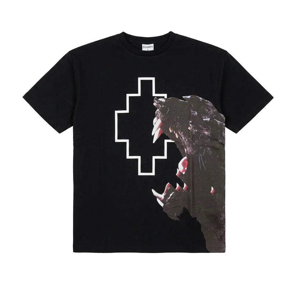 MARCELO BURLON T-shirt featuring a roaring animal graphic available at Lestyle Boutique Melbourne