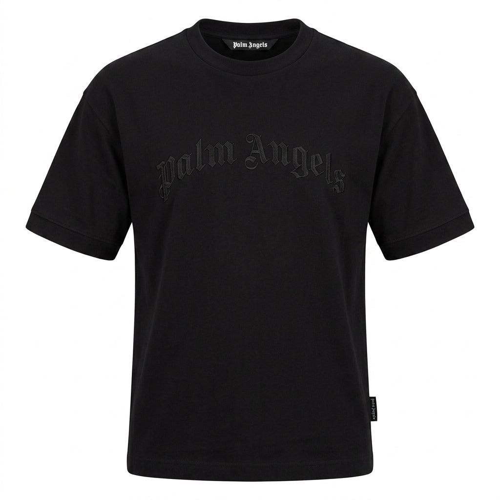 Palm Angels T-shirt featuring embossed logo available at Lestyle Boutique Melbourne
