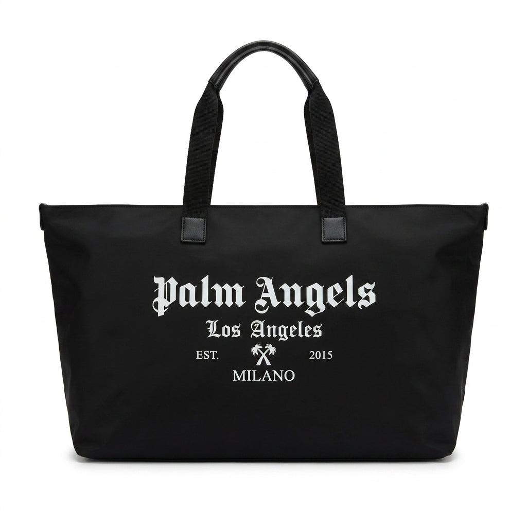 Palm Angels tote bag featuring bold logo design available at Lestyle Boutique Melbourne