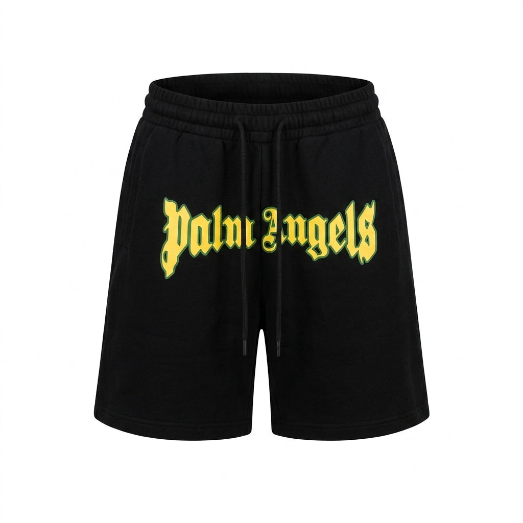 Palm Angels shorts featuring bold logo available at Lestyle Boutique Melbourne