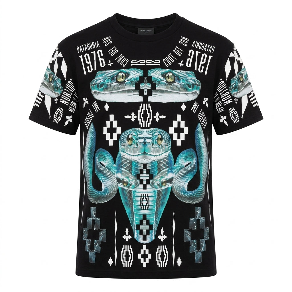 Marcelo Burlon T-shirt featuring a serpent and skull design available at Lestyle Boutique Melbourne