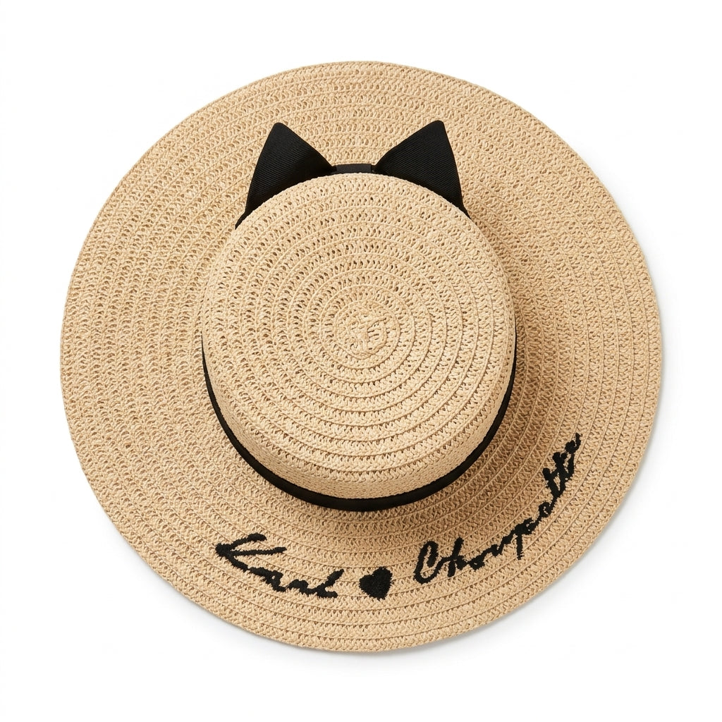 KARL LAGERFELD hat featuring woven straw design available at Lestyle Boutique Melbourne