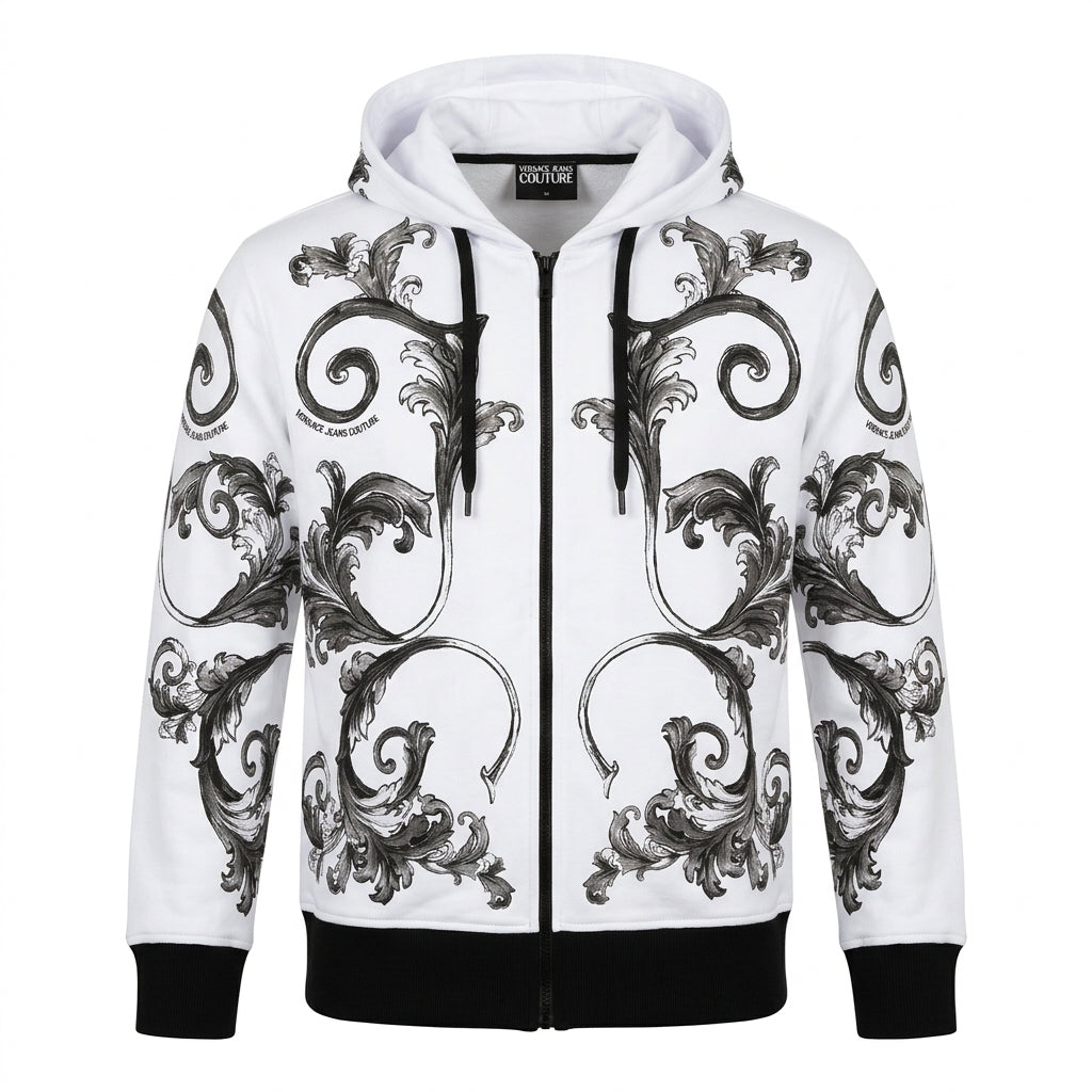Versace Jeans Couture zip up jacket featuring Barocco print available at Lestyle Boutique Melbourne