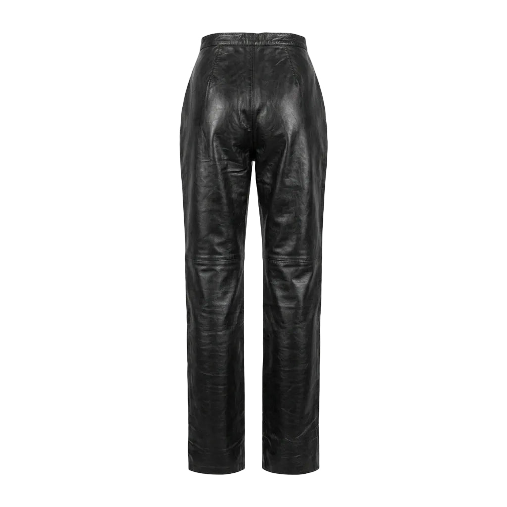 Versace Jeans Couture leather pants featuring zippers available at Lestyle Boutique Melbourne