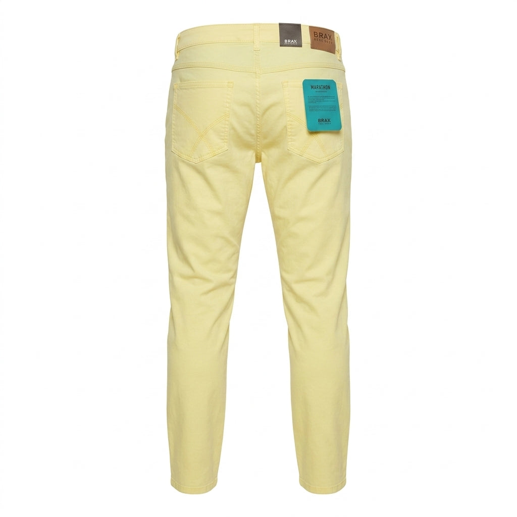 BRAX pants featuring vibrant yellow color available at Lestyle Boutique Melbourne
