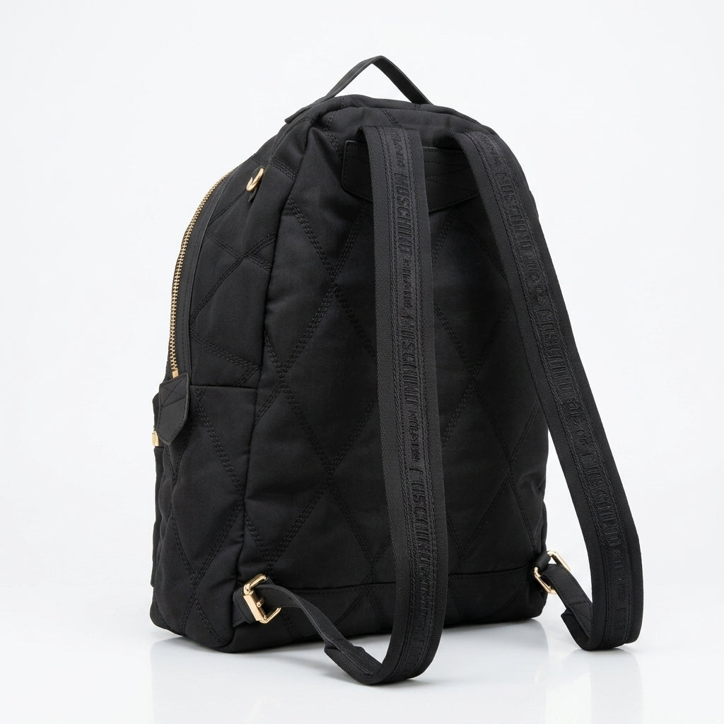 Moschino backpack featuring bold logo available at Lestyle Boutique Melbourne
