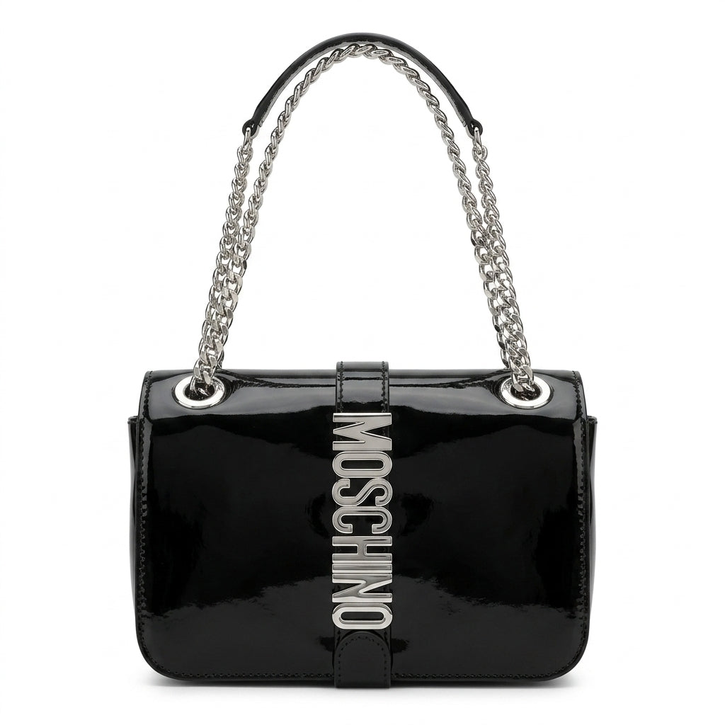 Moschino shoulder bag featuring chain strap available at Lestyle Boutique Melbourne